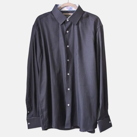 COOGI Classic Long Sleeve Button Up Shirt Men's XL / 17-34/35 Blue French Cuffs - Picture 1 of 8